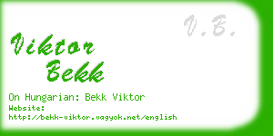 viktor bekk business card